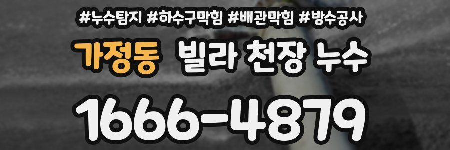 가정동 빌라 천장 누수
