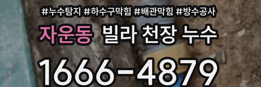 자운동 빌라 천장 누수