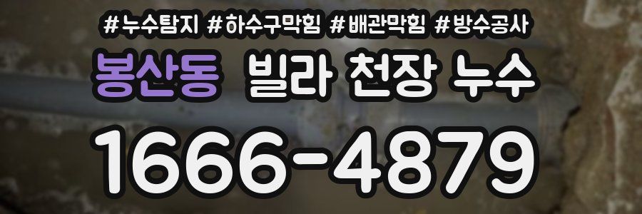 봉산동 빌라 천장 누수