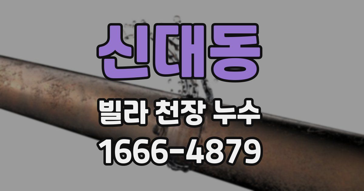 신대동 빌라 천장 누수