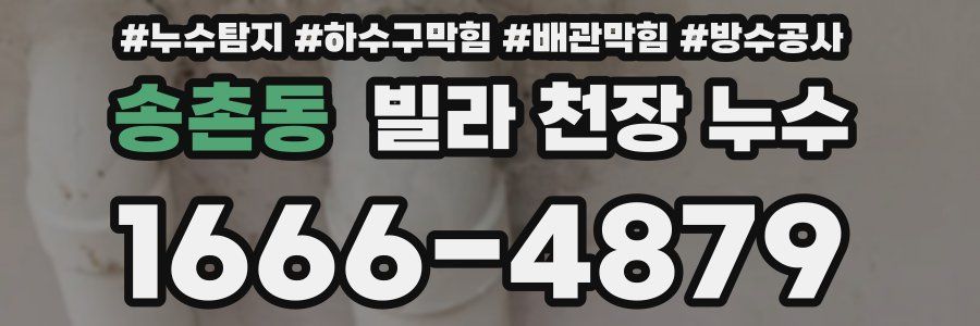 송촌동 빌라 천장 누수