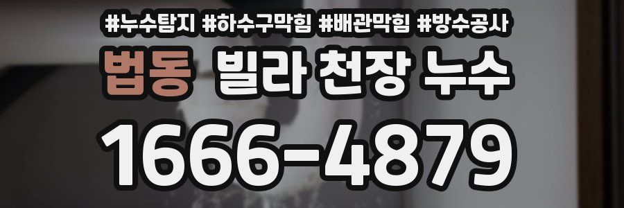 법동 빌라 천장 누수