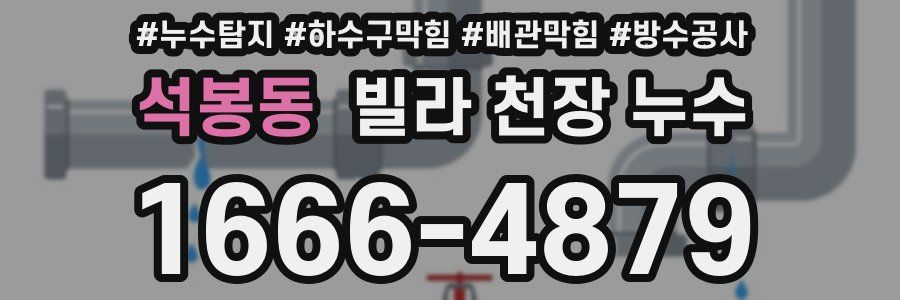 석봉동 빌라 천장 누수
