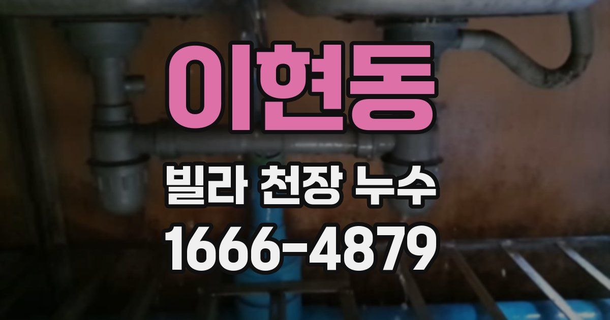 이현동 빌라 천장 누수
