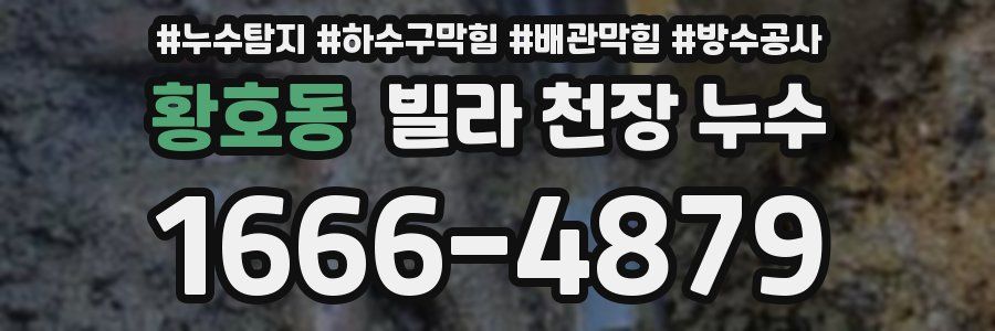 황호동 빌라 천장 누수