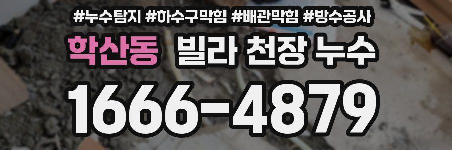 학산동 빌라 천장 누수
