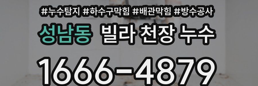 성남동 빌라 천장 누수