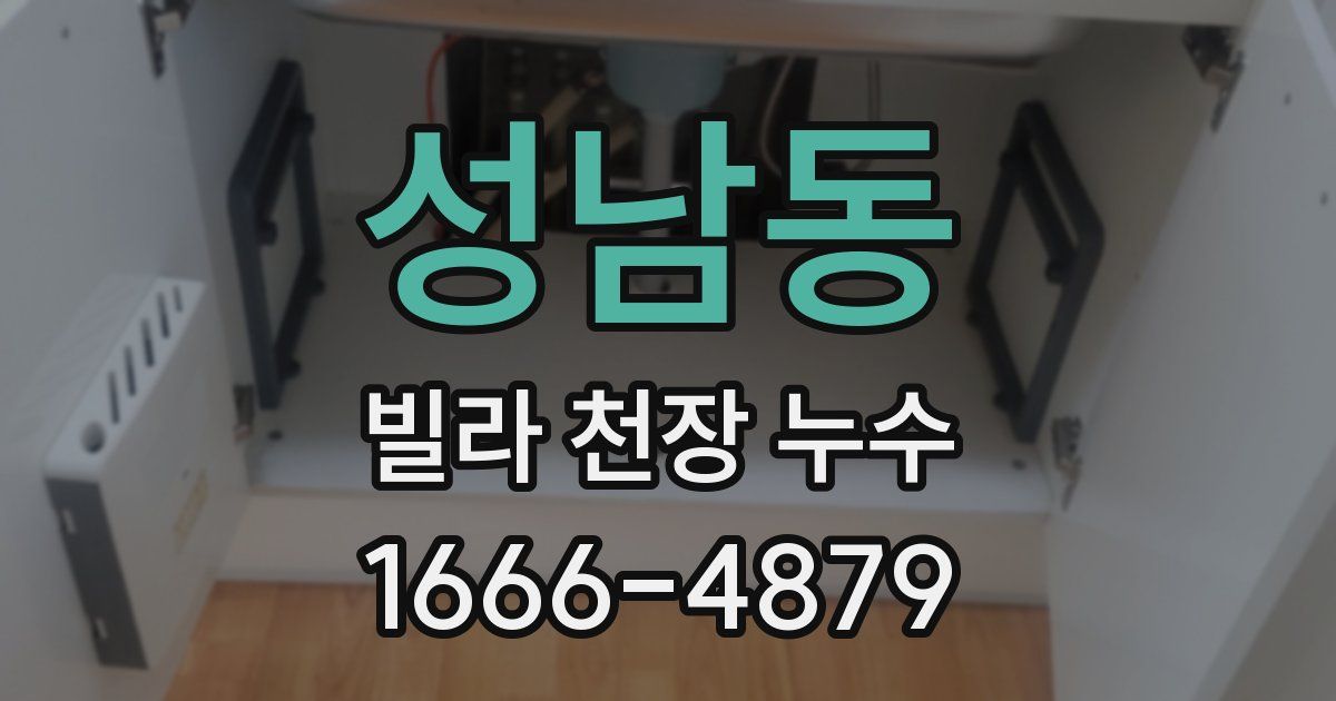 성남동 빌라 천장 누수