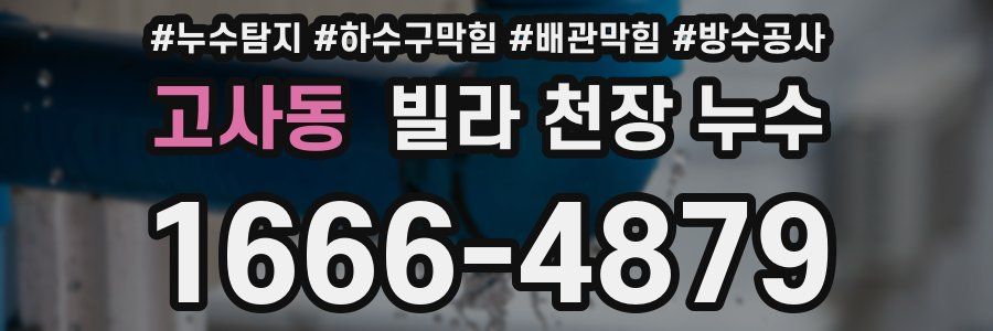 고사동 빌라 천장 누수