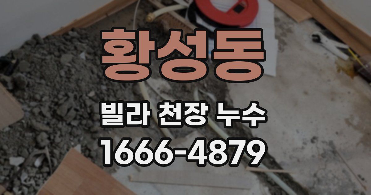황성동 빌라 천장 누수