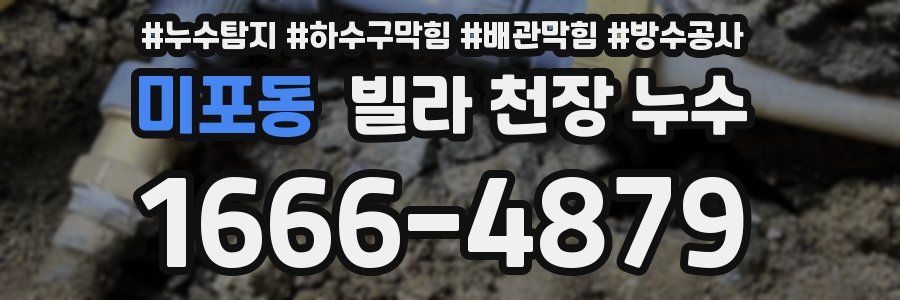 미포동 빌라 천장 누수