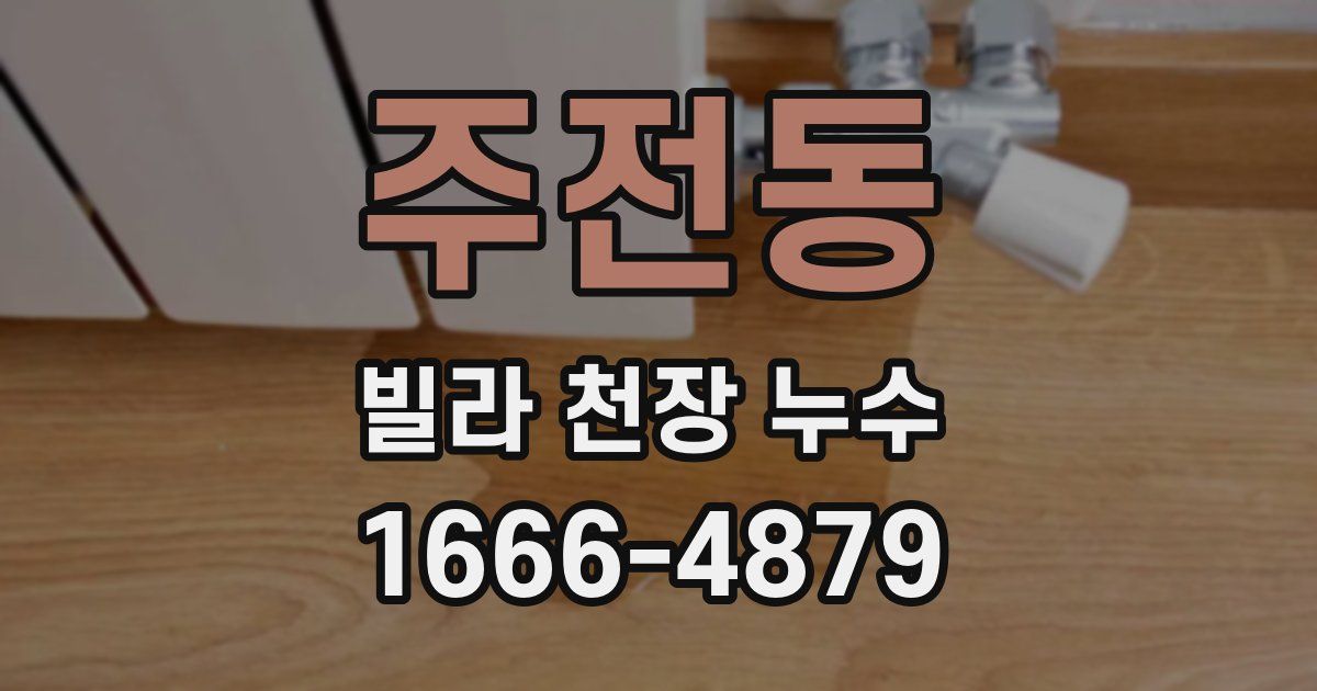 주전동 빌라 천장 누수