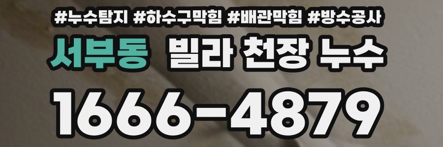 서부동 빌라 천장 누수