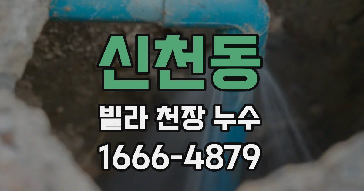 신천동 빌라 천장 누수