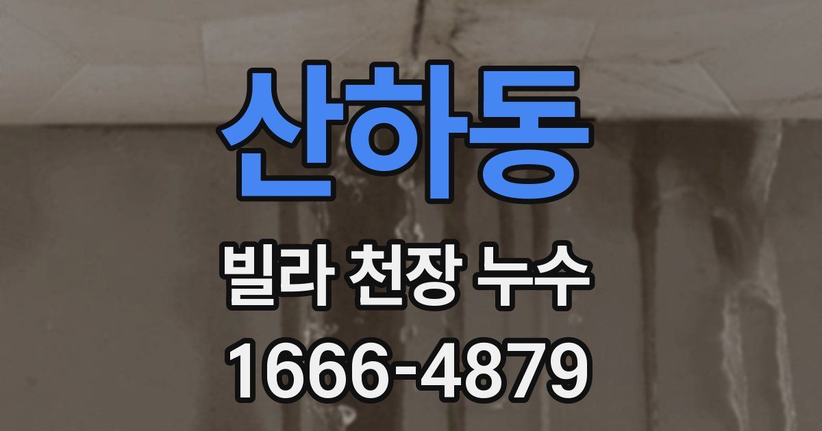 산하동 빌라 천장 누수
