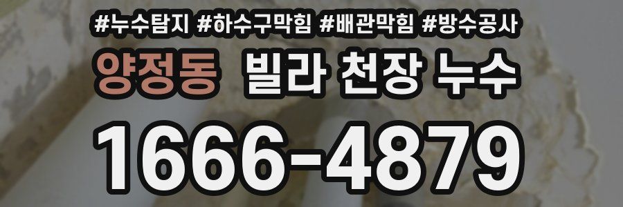 양정동 빌라 천장 누수