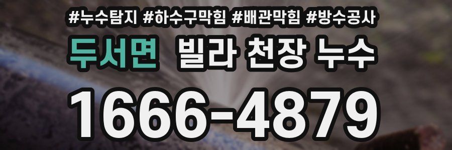두서면 빌라 천장 누수