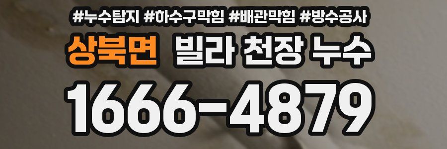 상북면 빌라 천장 누수