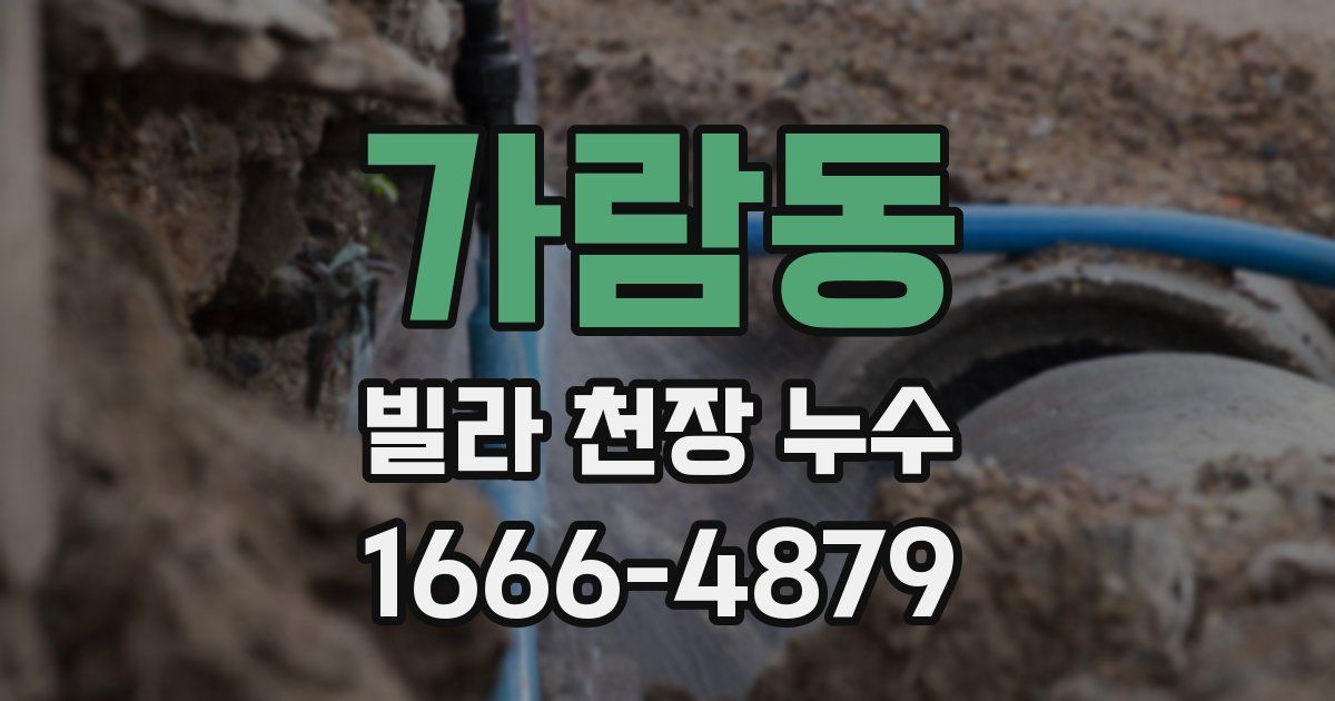 가람동 빌라 천장 누수