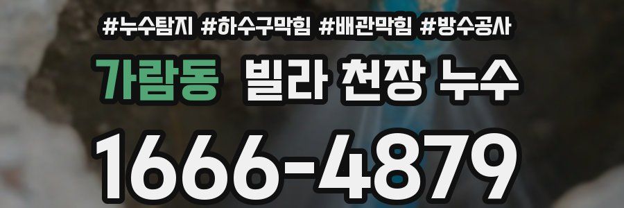 가람동 빌라 천장 누수