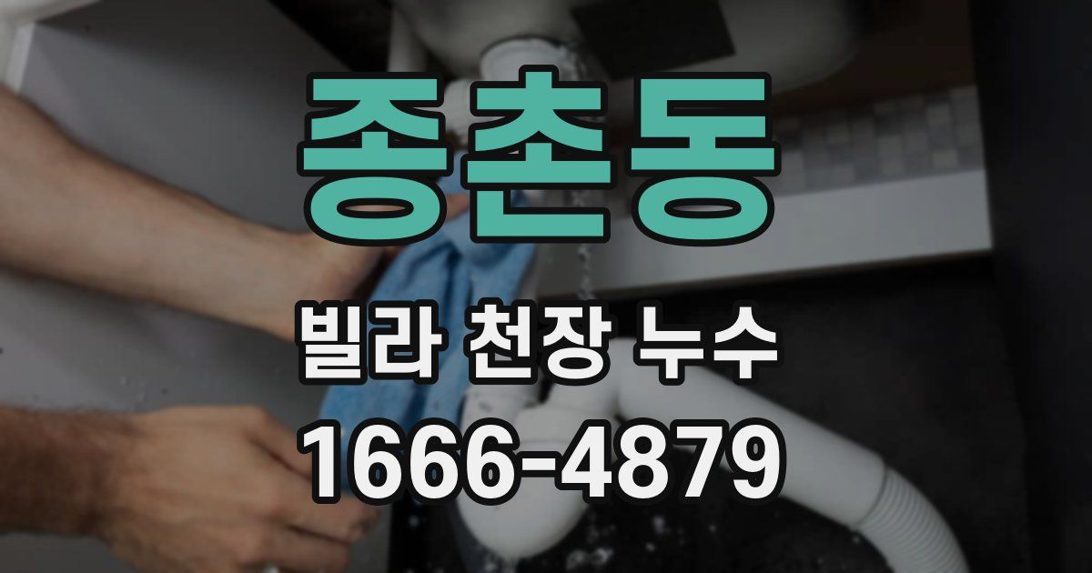 종촌동 빌라 천장 누수