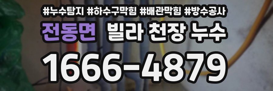 전동면 빌라 천장 누수