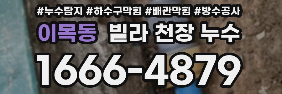 이목동 빌라 천장 누수