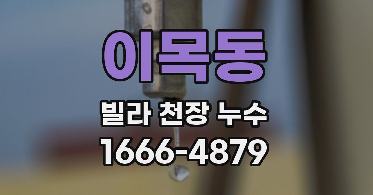 이목동 빌라 천장 누수
