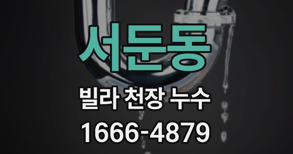 서둔동 빌라 천장 누수