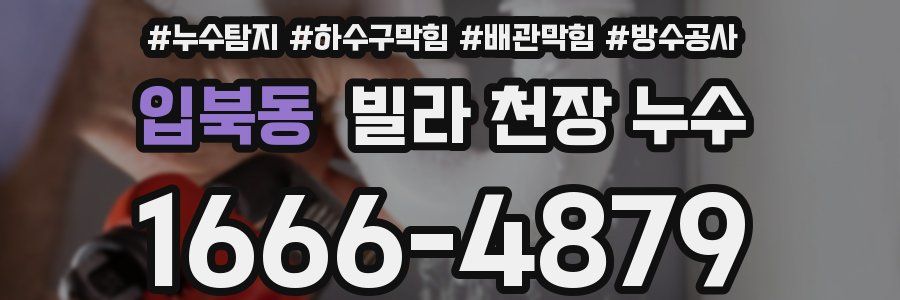 입북동 빌라 천장 누수