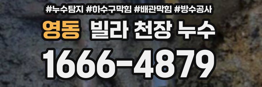 영동 빌라 천장 누수