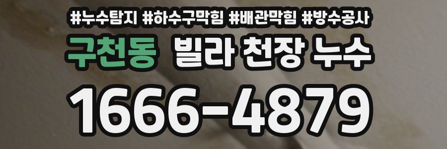 구천동 빌라 천장 누수