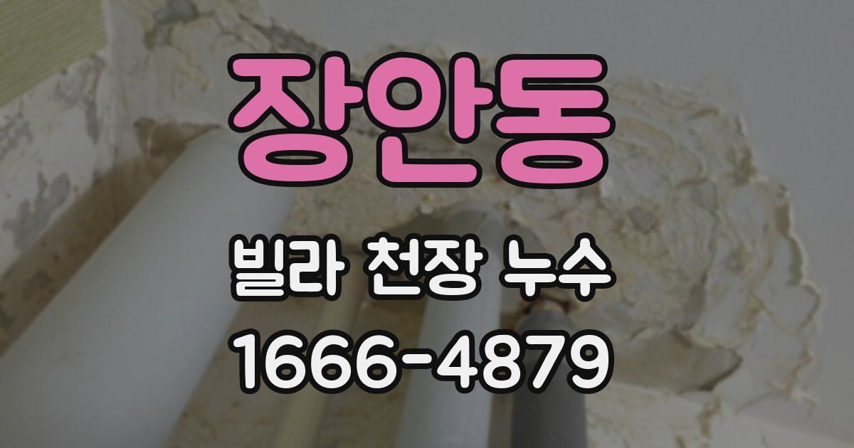 장안동 빌라 천장 누수