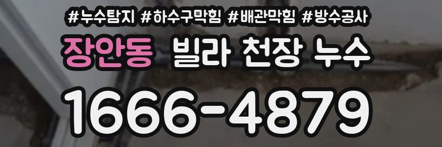 장안동 빌라 천장 누수