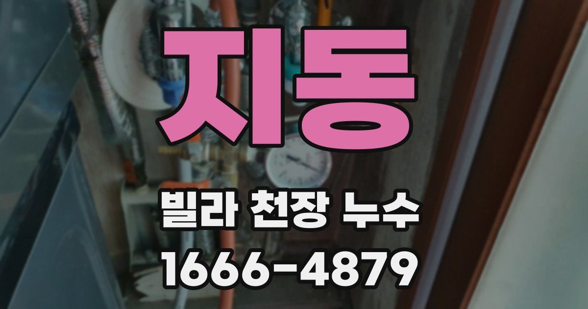 지동 빌라 천장 누수