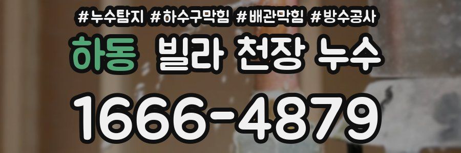 하동 빌라 천장 누수