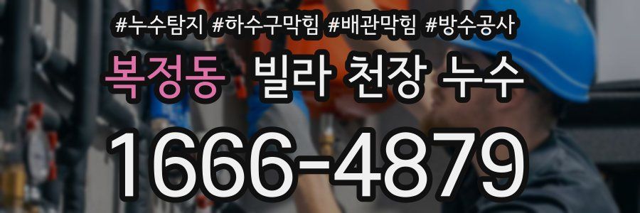 복정동 빌라 천장 누수