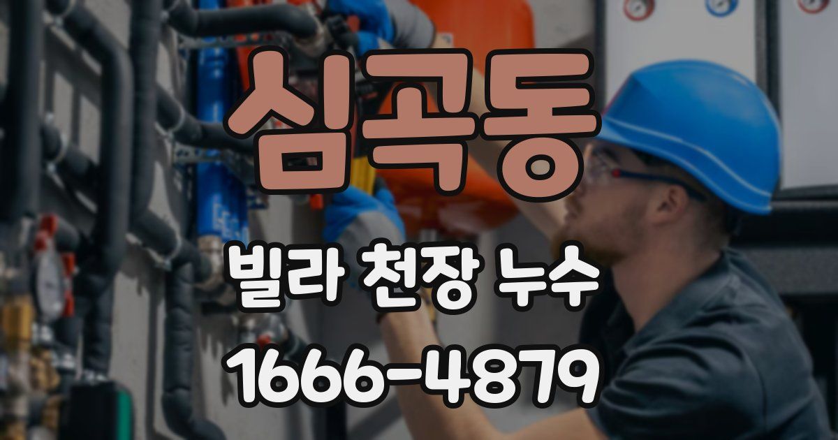 심곡동 빌라 천장 누수