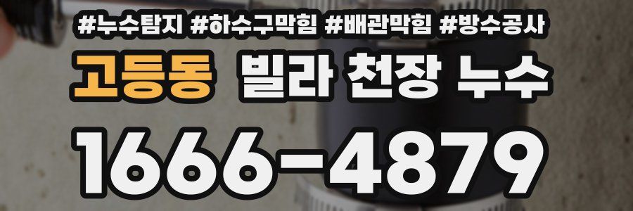 고등동 빌라 천장 누수