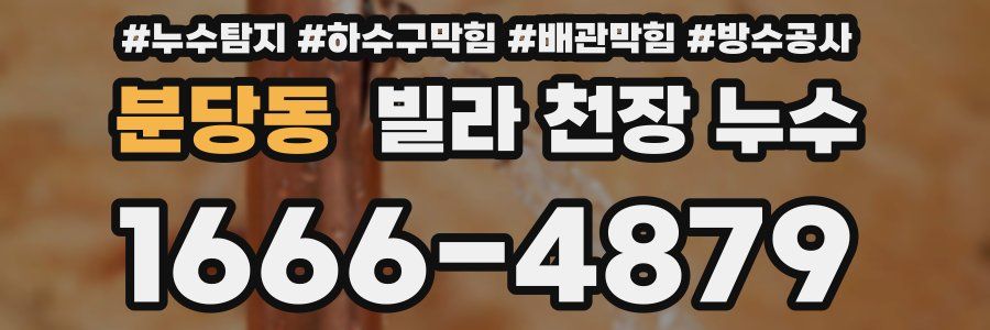 분당동 빌라 천장 누수