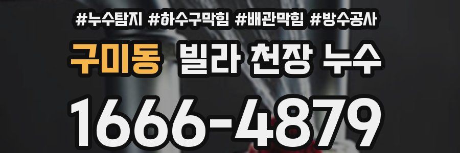구미동 빌라 천장 누수