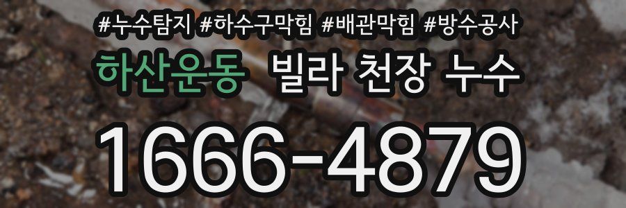하산운동 빌라 천장 누수