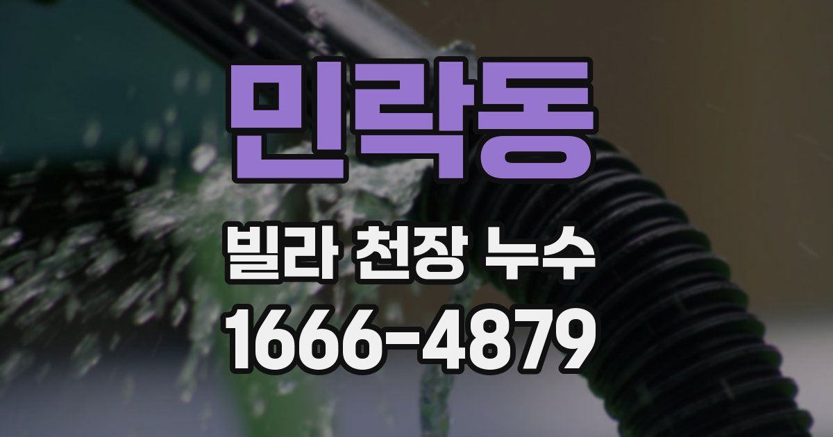 민락동 빌라 천장 누수