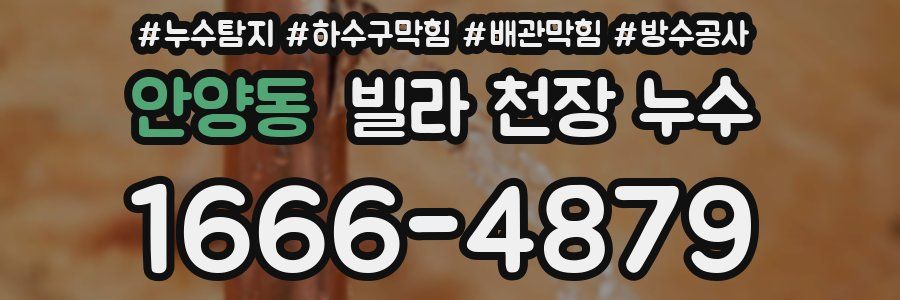 안양동 빌라 천장 누수
