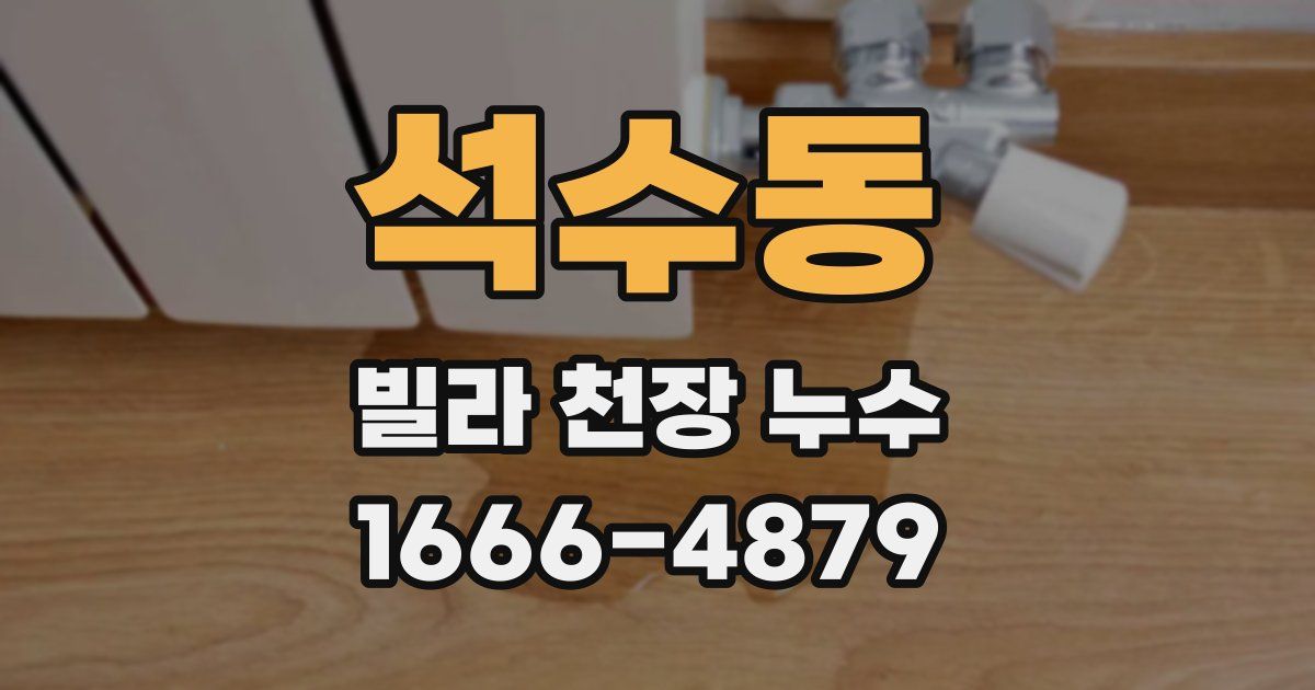 석수동 빌라 천장 누수