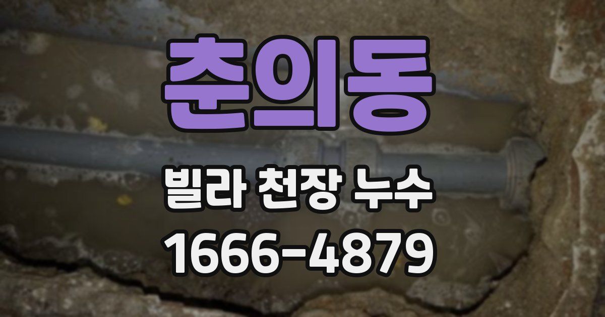 춘의동 빌라 천장 누수