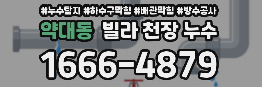 약대동 빌라 천장 누수