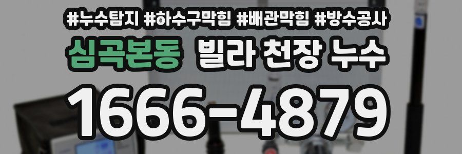 심곡본동 빌라 천장 누수