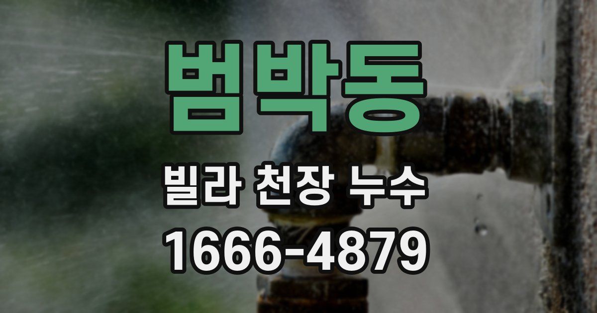 범박동 빌라 천장 누수