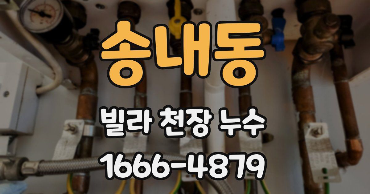 송내동 빌라 천장 누수